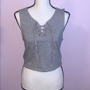 NWOT LIGHT GRAY CROP TOP